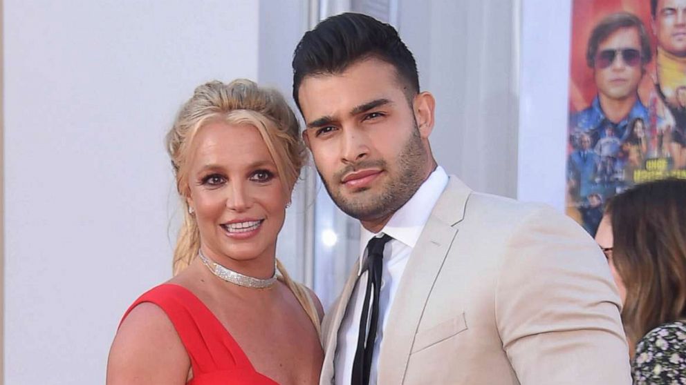 PHOTO: Britney Spears and Sam Asghari attend the premiere of "Once Upon A Time In Hollywood" in Los Angeles, July 22, 2019.