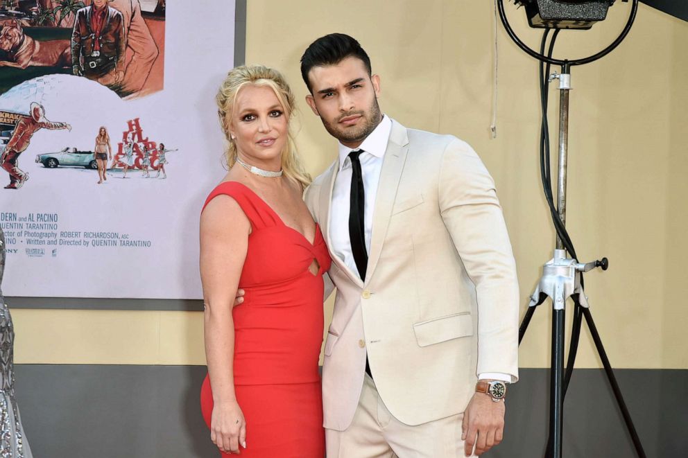 PHOTO: FILE Britney Spears and Sam Asghari, July 22, 2019 in Hollywood, Calif.