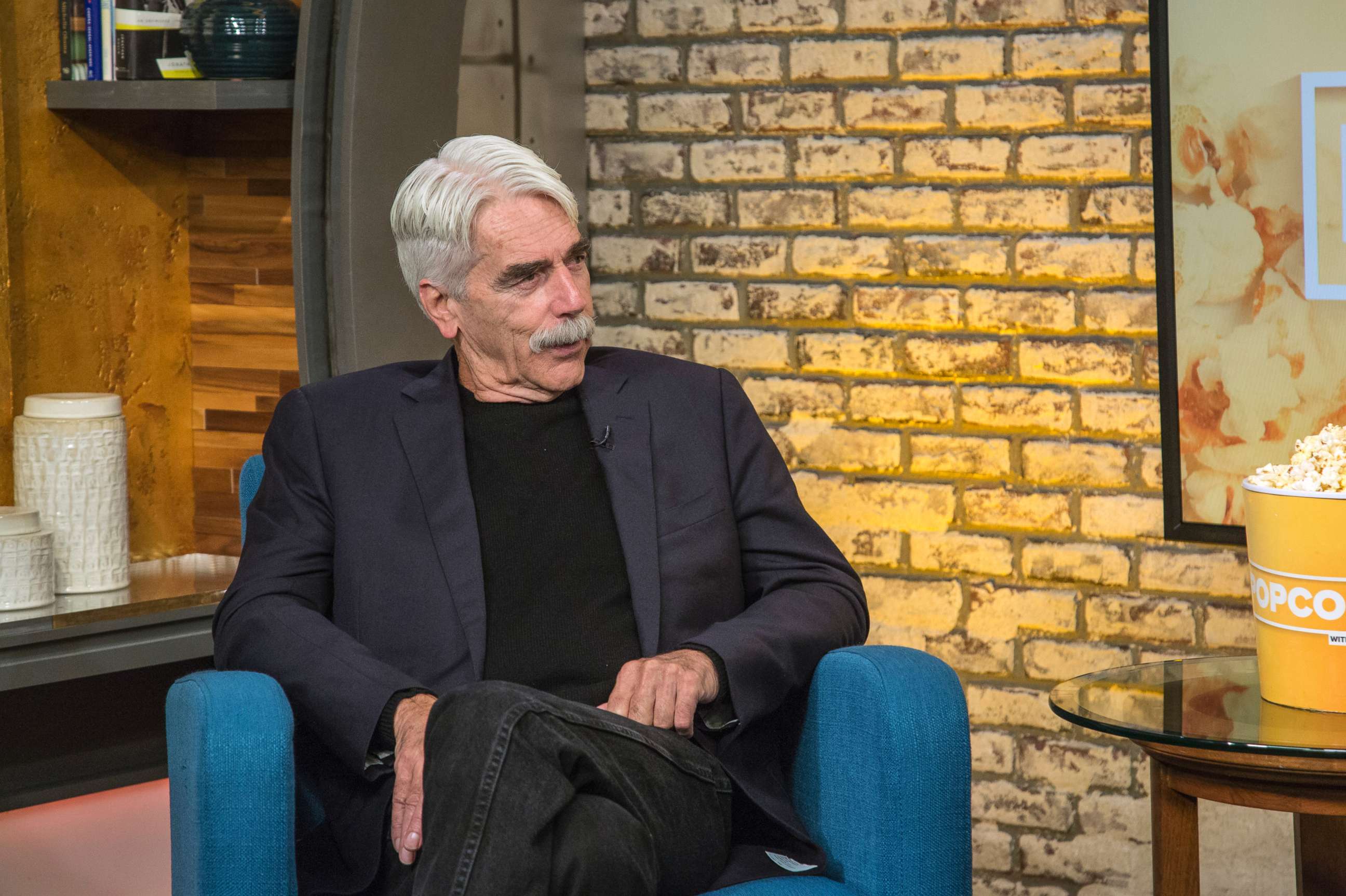 PHOTO: Sam Elliott appears on "Popcorn with Peter Travers" at ABC News studios, Oct. 4, 2018, in New York City.