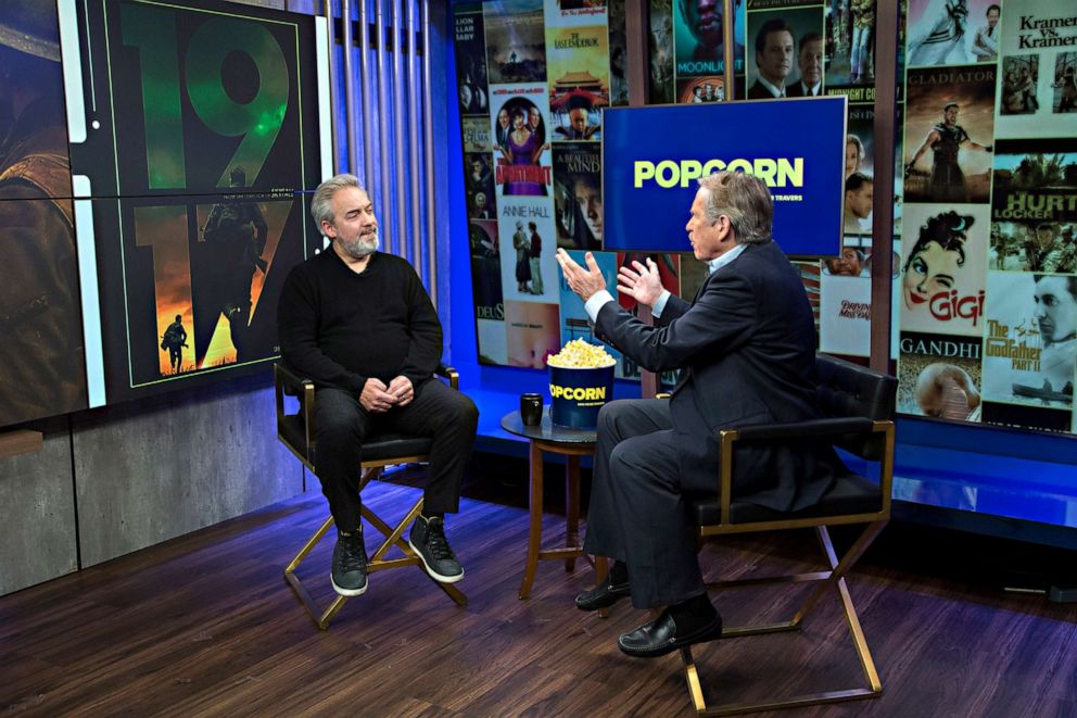 PHOTO: Sam Mendes appears on "Popcorn with Peter Travers" at ABC News studios, December 16, 2019 in New York City.