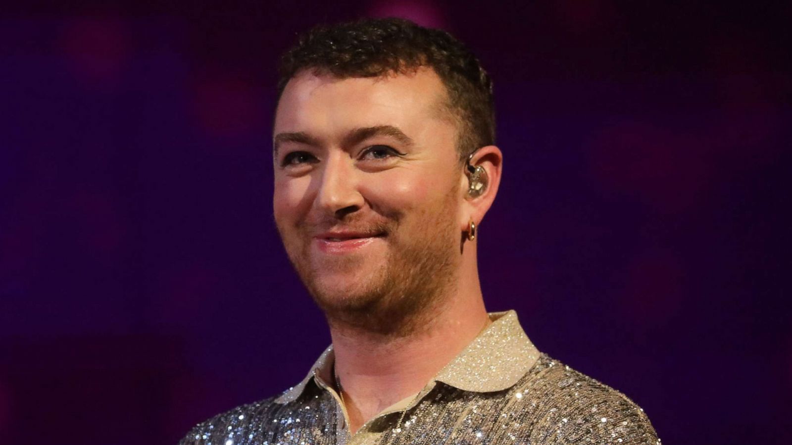 PHOTO:Sam Smith performs during the filming of BBC's "Graham Norton Show" in London.