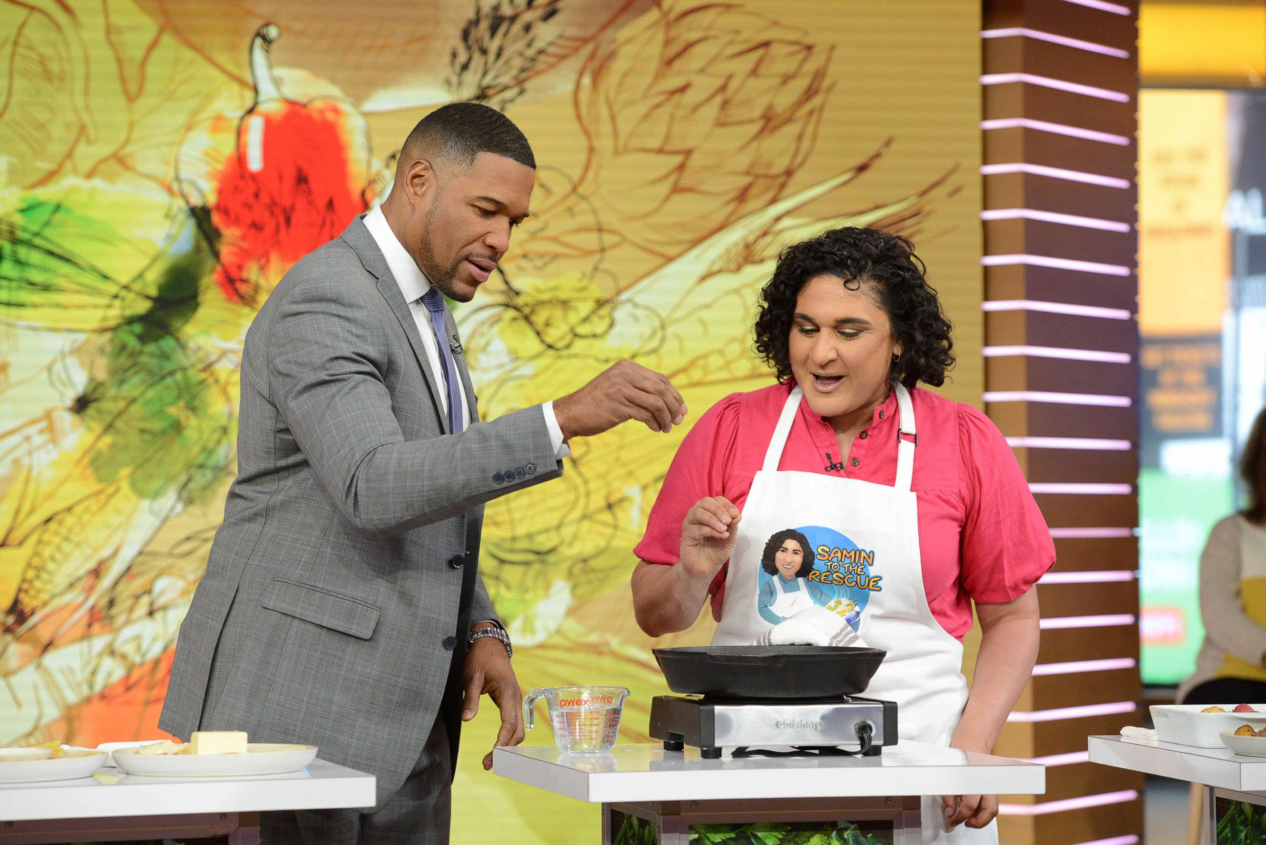 PHOTO: "Salt Fat Acid Heat" author and Netflix star Samin Nosrat explains the importance of fat and heat to making great food on "Good Morning America," Feb. 19, 2019.
