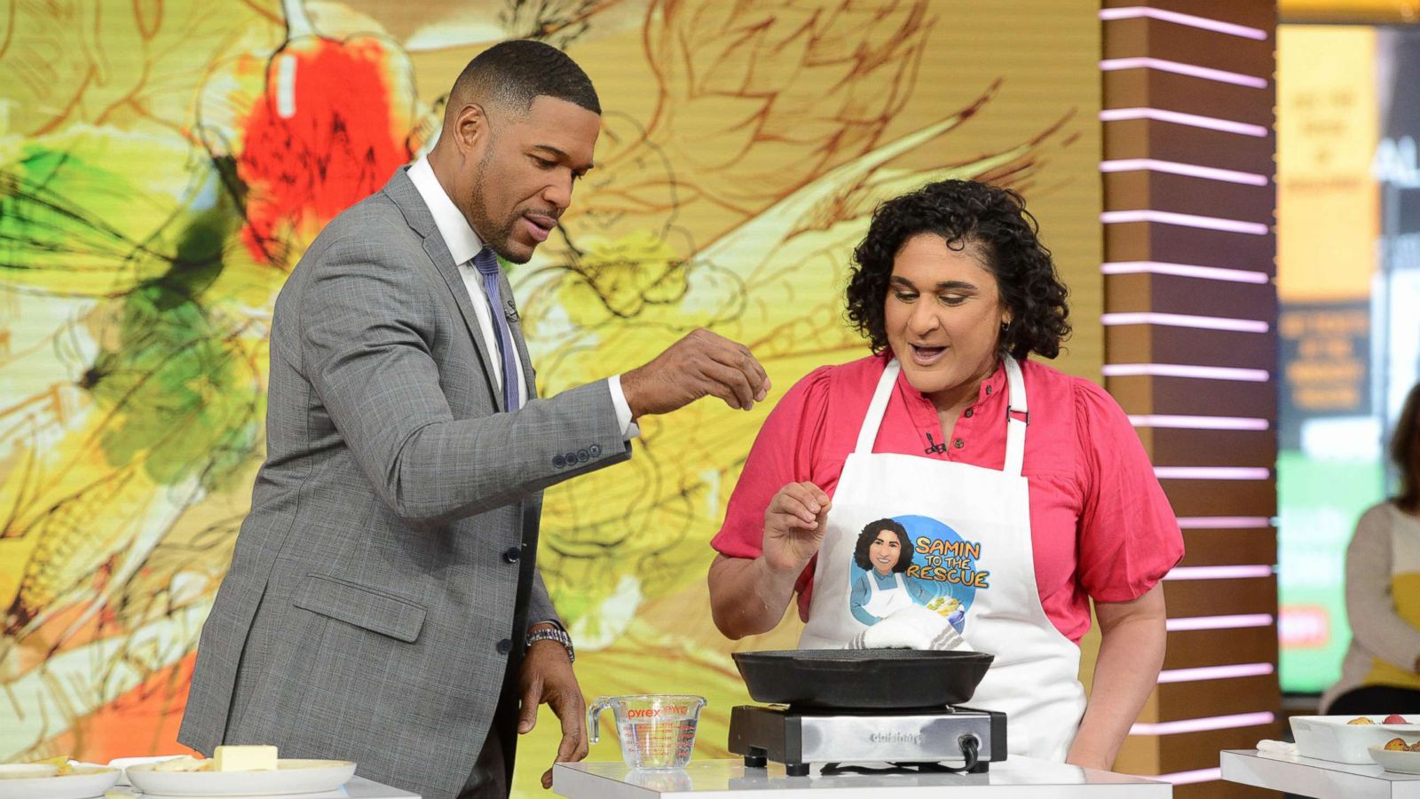 PHOTO: "Salt Fat Acid Heat" author and Netflix star Samin Nosrat explains the importance of fat and heat to making great food on "Good Morning America," Feb. 19, 2019.