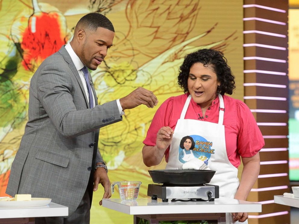 PHOTO: Salt Fat Acid Heat author and Netflix star Samin Nosrat explains the importance of fat and heat to making great food on Good Morning America, Feb. 19, 2019.