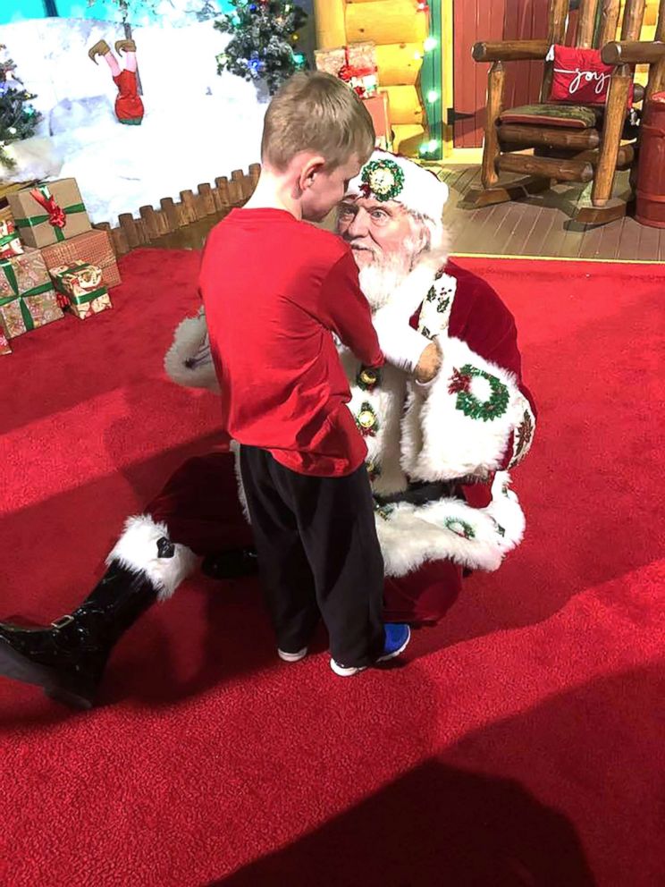PHOTO: Mom Misty Wolf of Watauga, Texas, snapped photos of her son Matthew Foster's encounter with Santa Claus on Dec. 5.