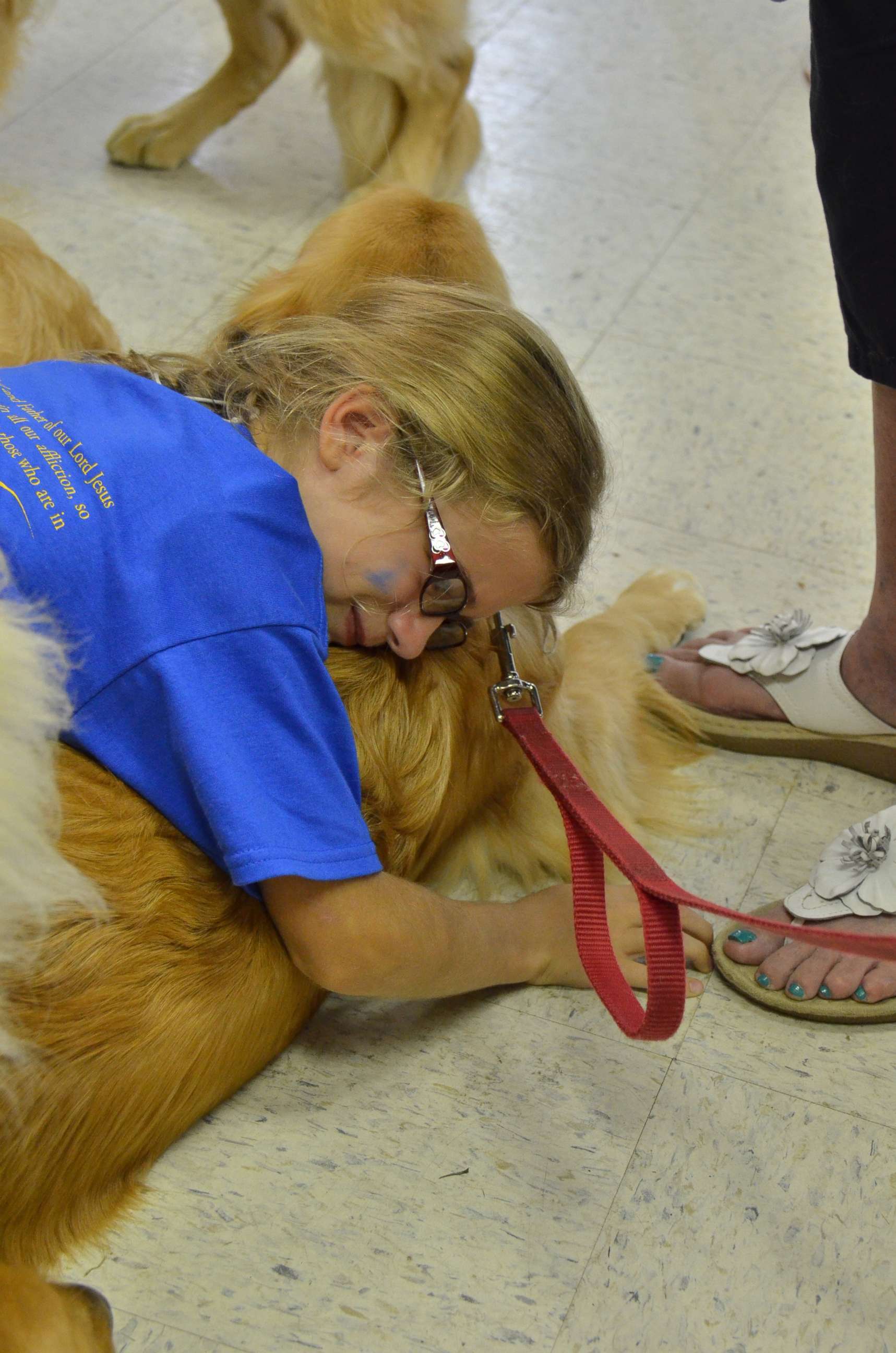 PHOTO: After the Sandy Hook Elementary School shooting in 2012, LCC's comfort dogs, including one named Howe, offered support to children and adults.