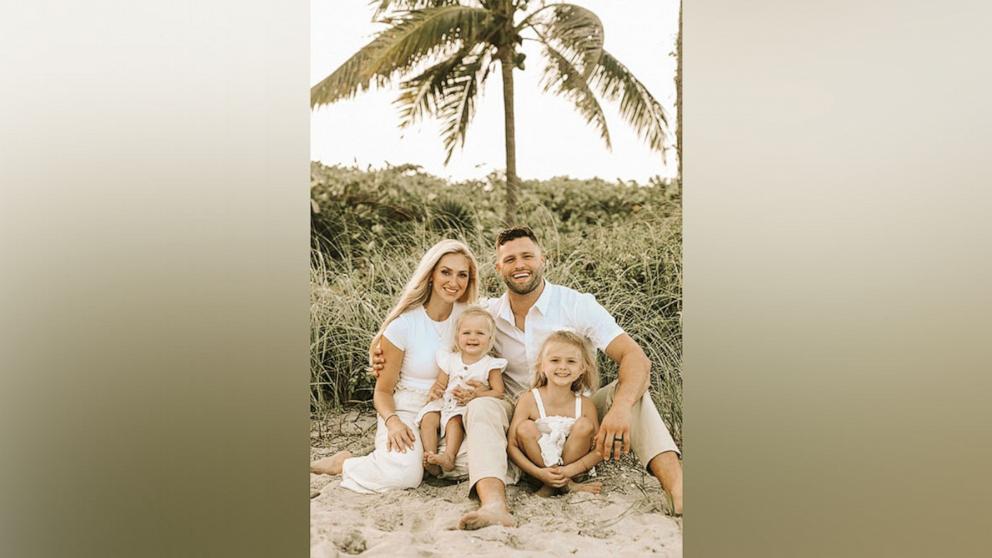 PHOTO: Sarah Biegel is pictured with her husband Vince and their two daughters.