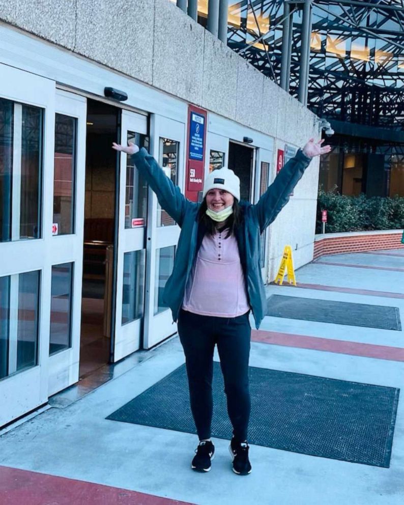 PHOTO: Sarah Granados poses outside of Indiana University Health more than two months after undergoing a multi-organ transplant.