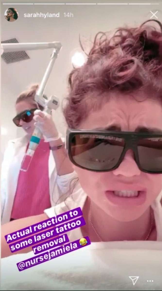 PHOTO: Actress Sarah Hyland posted a video of herself undergoing a laser tattoo removal to her Instagram account in November 2019.