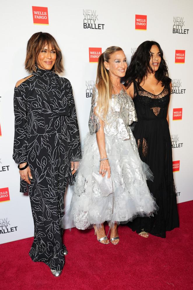 PHOTO: (L-R) Nicole Ari Parker, Sarah Jessica Parker and Sarita Choudhury attend the New York City Ballet 2024 Fall Fashion Gala at Josie Robertson Plaza at Lincoln Center on Oct. 09, 2024 in New York City.