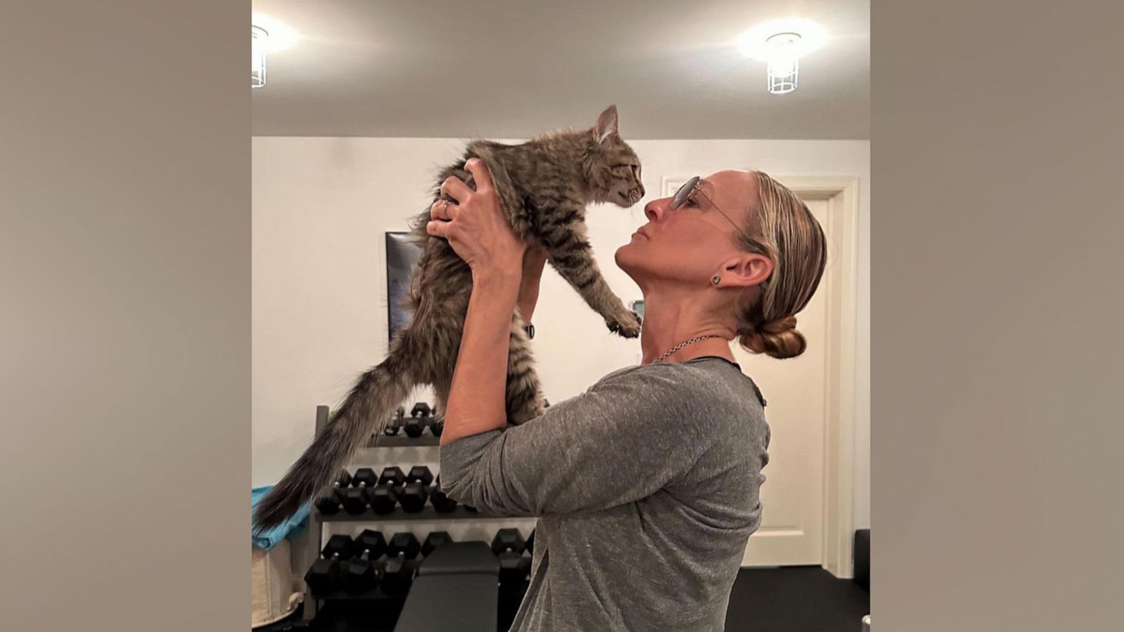 PHOTO: Sarah Jessica Parker appears with the cat she adopted in a photo shared on her Instagram account.