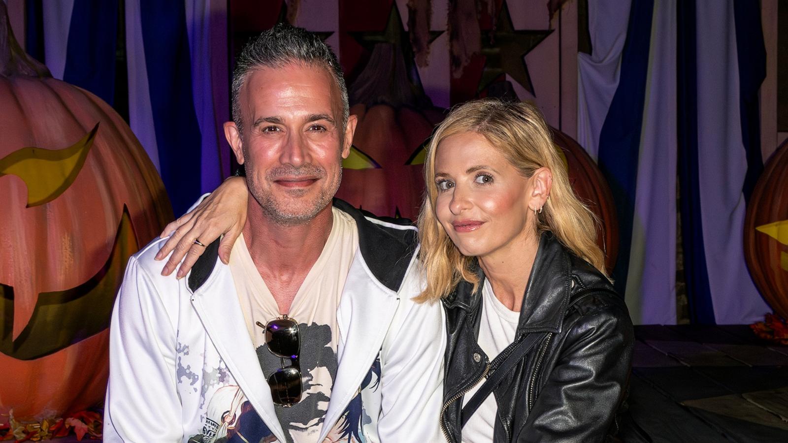 PHOTO: In this Oct. 7, 2023, file photo, Freddie Prinze Jr. and Sarah Michelle Gellar attend an event in Buena Park, Calif.