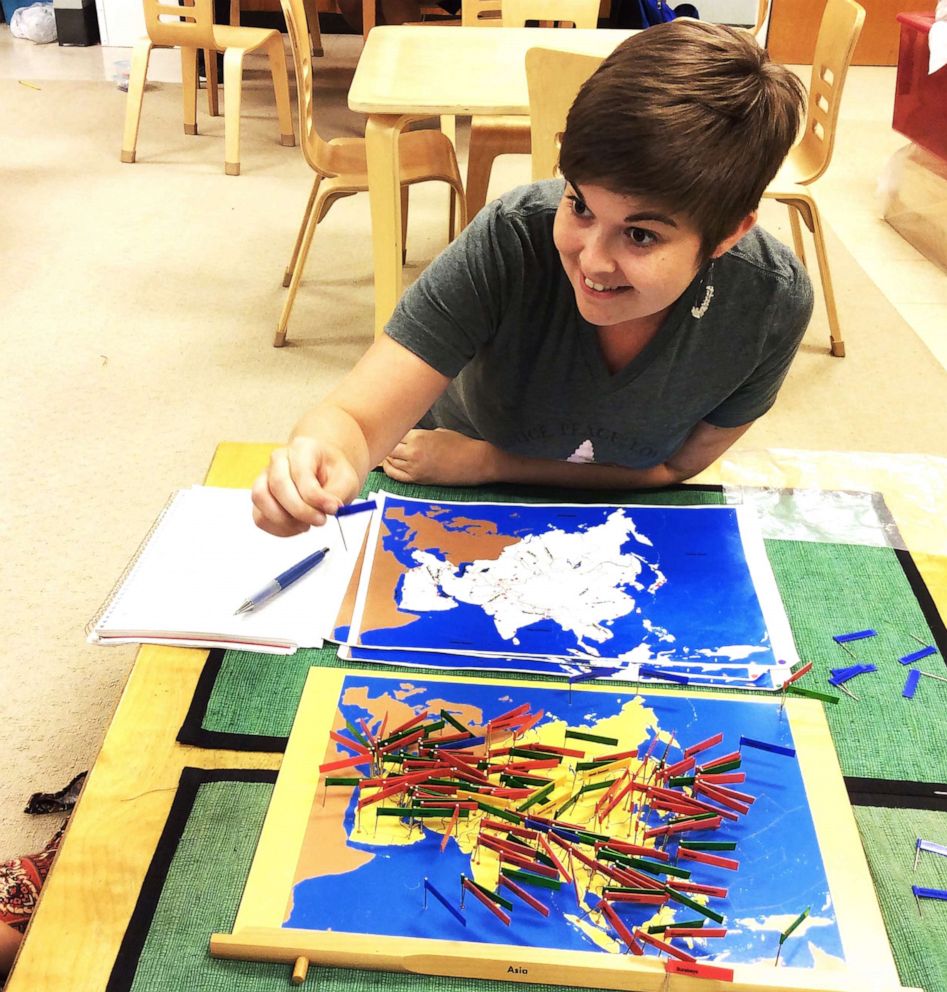 PHOTO: Sariah McCall of Savannah Ga., is seen during a Montessori teacher training session over summer 2018.