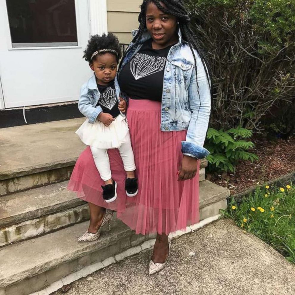 PHOTO: Sasha Bonner, of Charlotte, North Carolina, poses with her daughter Riley Johnson.