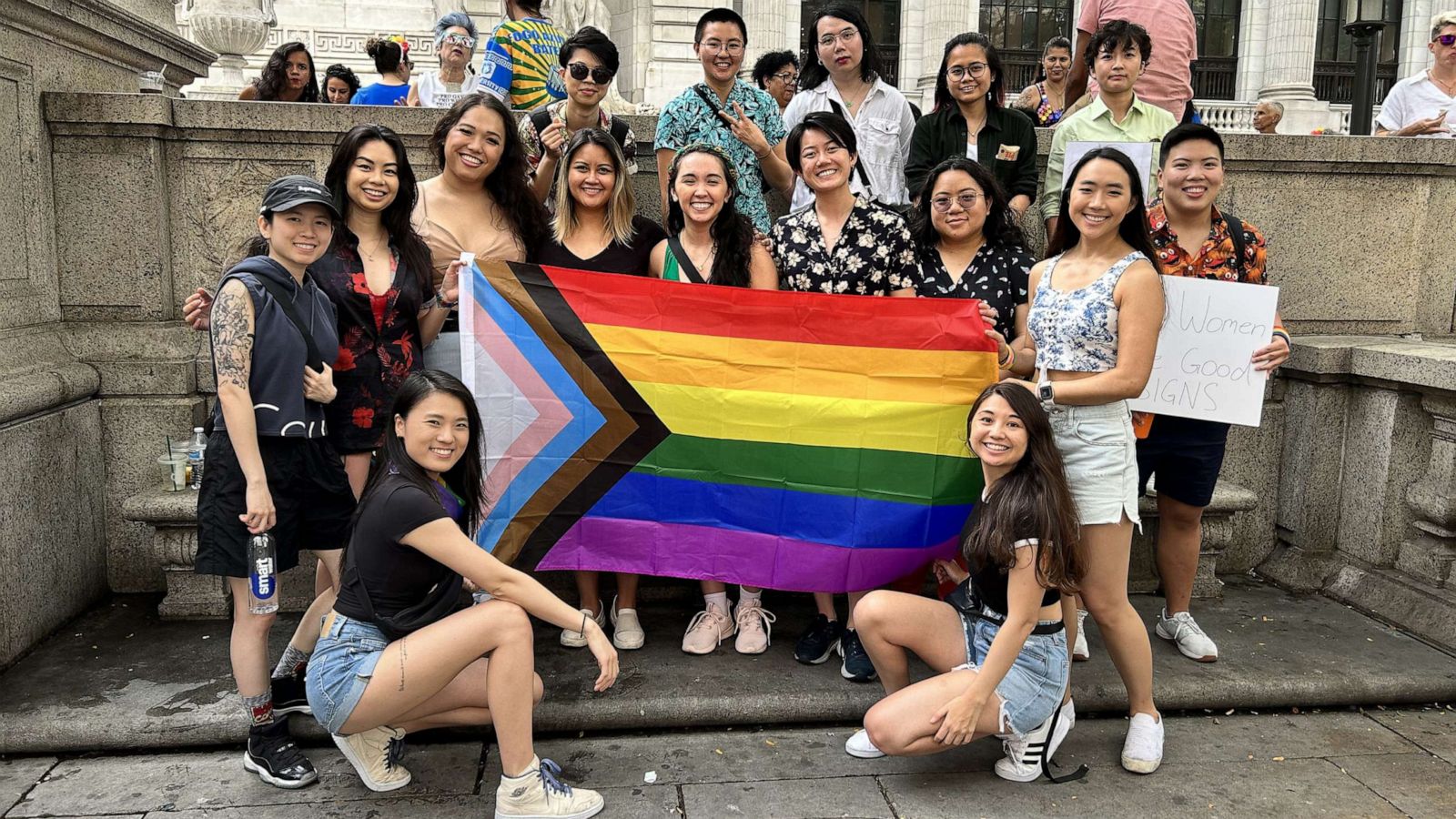 PHOTO: Subtle Asian Sapphic Squad at the 2023 NYC Pride March.