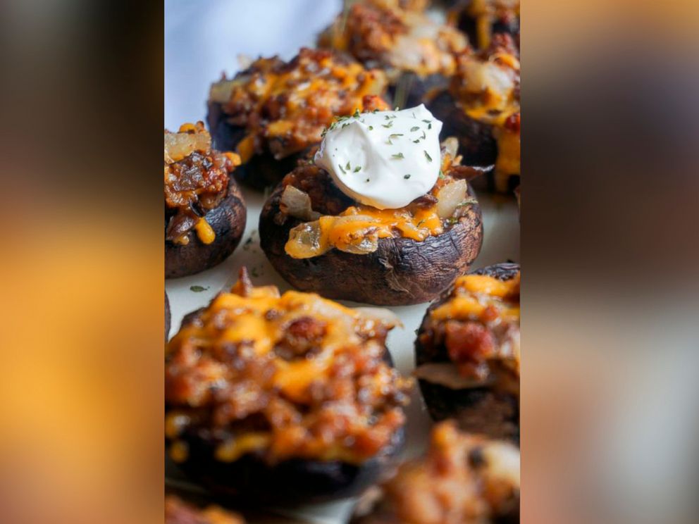 PHOTO: Sausage stuffed mushrooms by Ketoconnect.net.