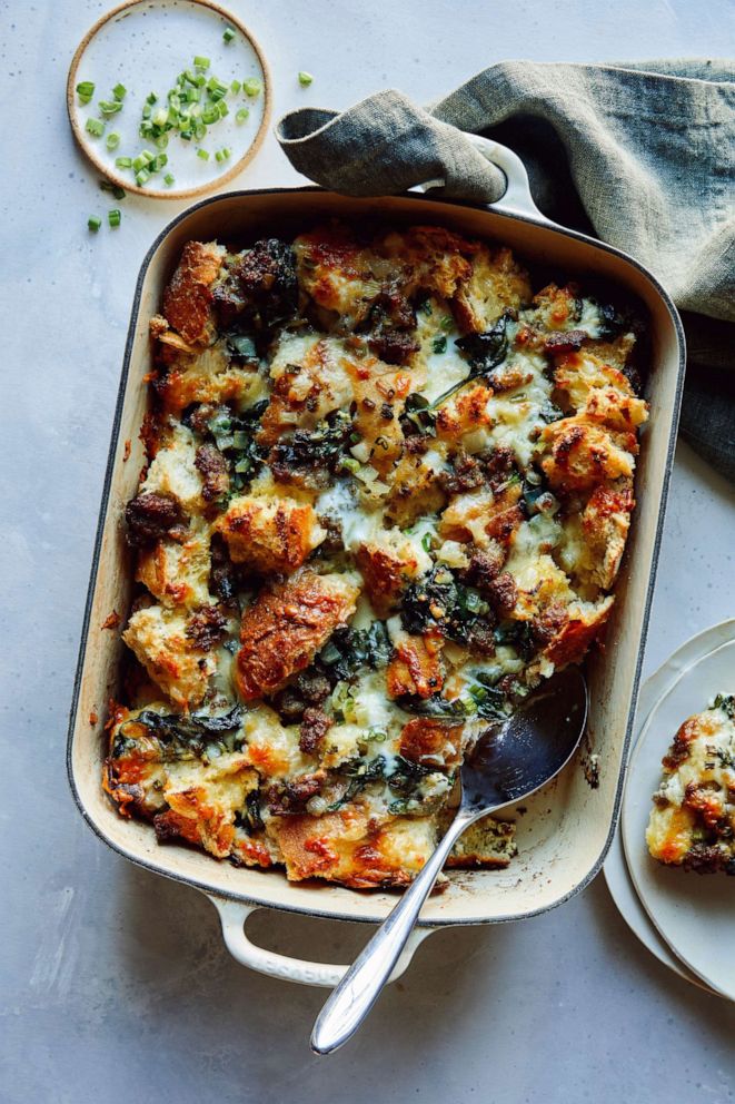 PHOTO: This sausage strata is a perfect Christmas breakfast to use up leftover bread.