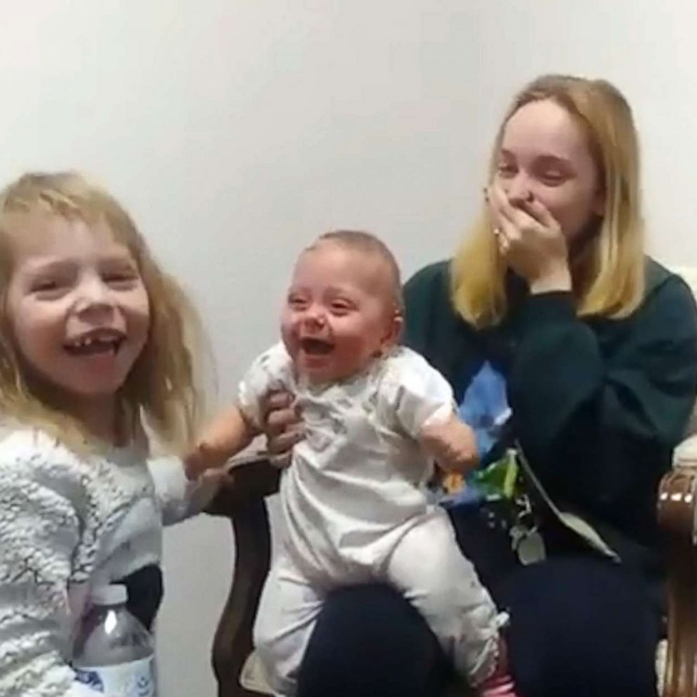 VIDEO: Baby with hearing loss hears sister for first time and our hearts can't take it