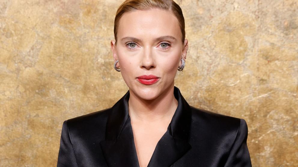 PHOTO: Scarlett Johansson attends the Clooney Foundation for Justice's 2023 Albie Awards at New York Public Library on Sept. 28, 2023 in New York City. 