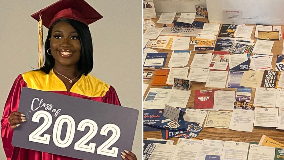 PHOTO: High school senior Ja'Leaha Thornton will graduate from Glades Central Community High School in Belle Glade, Florida, this May. Thornton applied to dozens of colleges and universities and has been accepted into 72 of them.