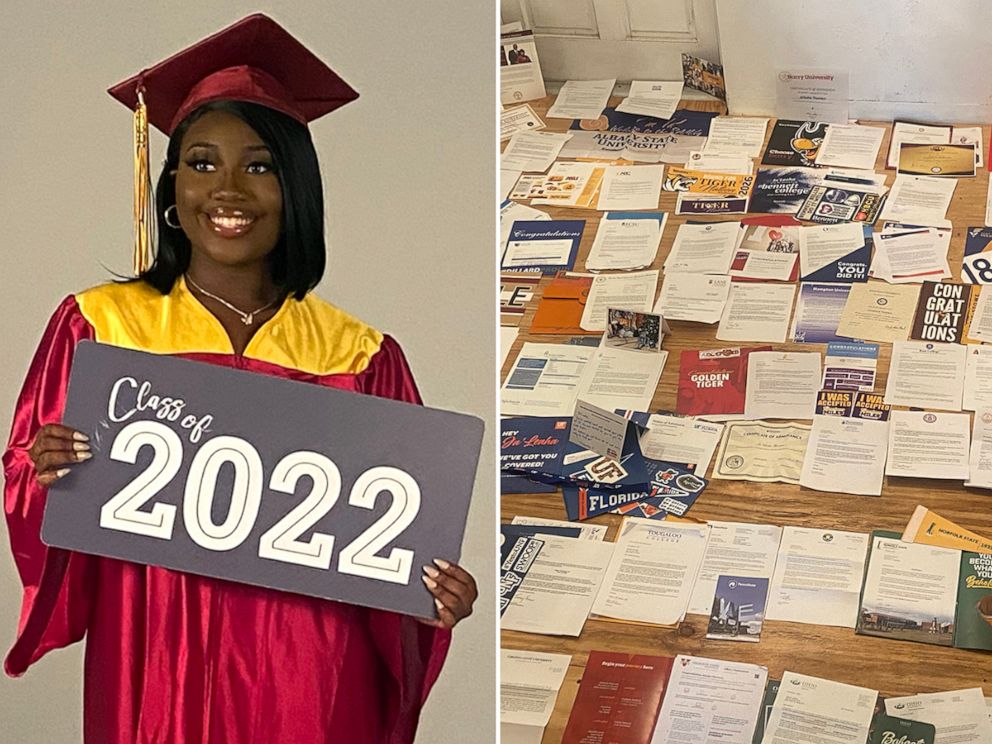 PHOTO: High school senior Ja'Leaha Thornton will graduate from Glades Central Community High School in Belle Glade, Florida, this May. Thornton applied to dozens of colleges and universities and has been accepted into 72 of them.