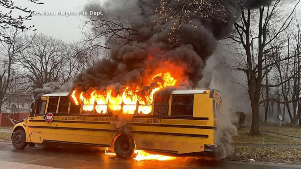 PHOTO: School bus driver Dorian Pace rescued 15 students from a burning school bus on the morning of Feb. 27.