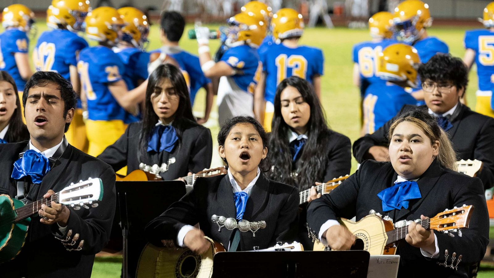 PHOTO: Springfield High School Mariachi Del Sol performed at the Siuslaw High School football game on Sept. 23, 2022.