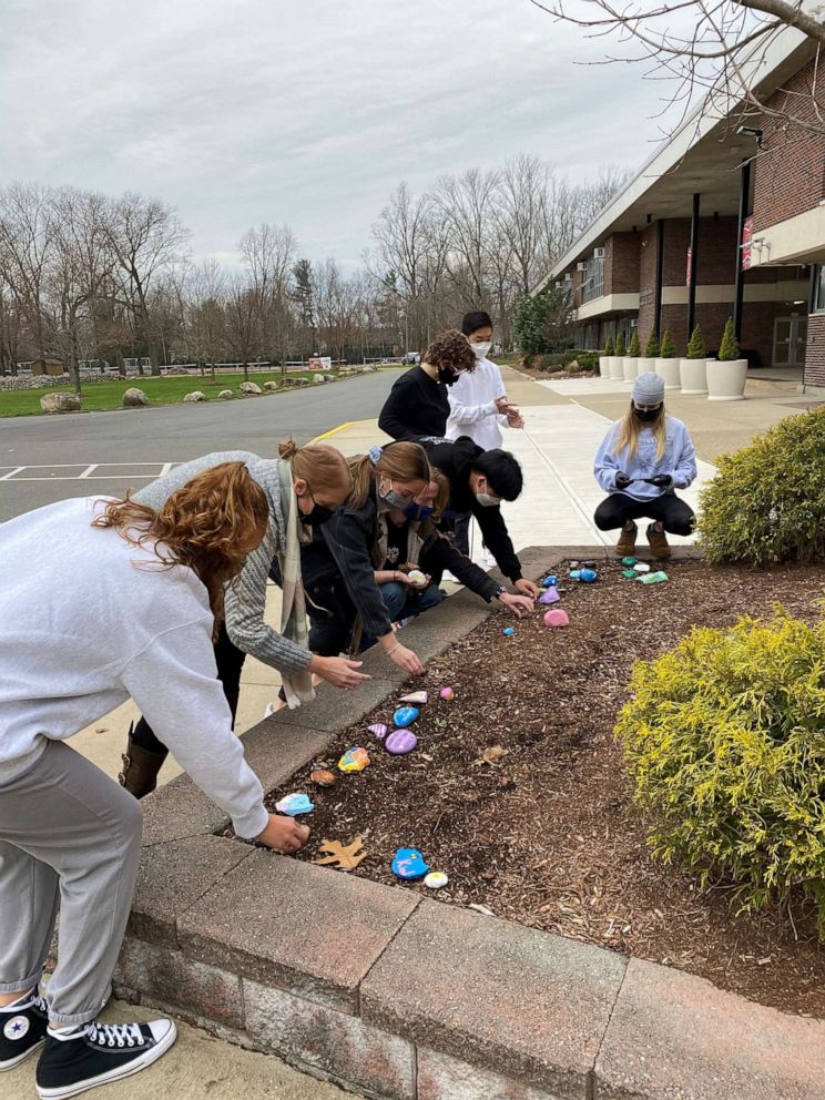 PHOTO: Students tend to the wellness garden in an undated photo.