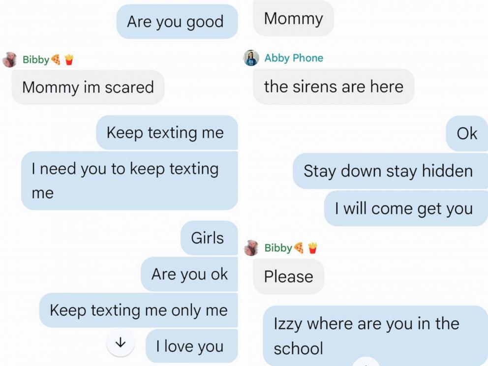 PHOTO: Sonya Turner and her daughters Isabella and Abby communicated via text messages during the Sept. 4, 2024, deadly school shooting at Apalachee High School.