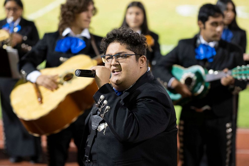 PHOTO: Springfield High School Mariachi Del Sol performed at the Siuslaw High School football game on Sept. 23, 2022.