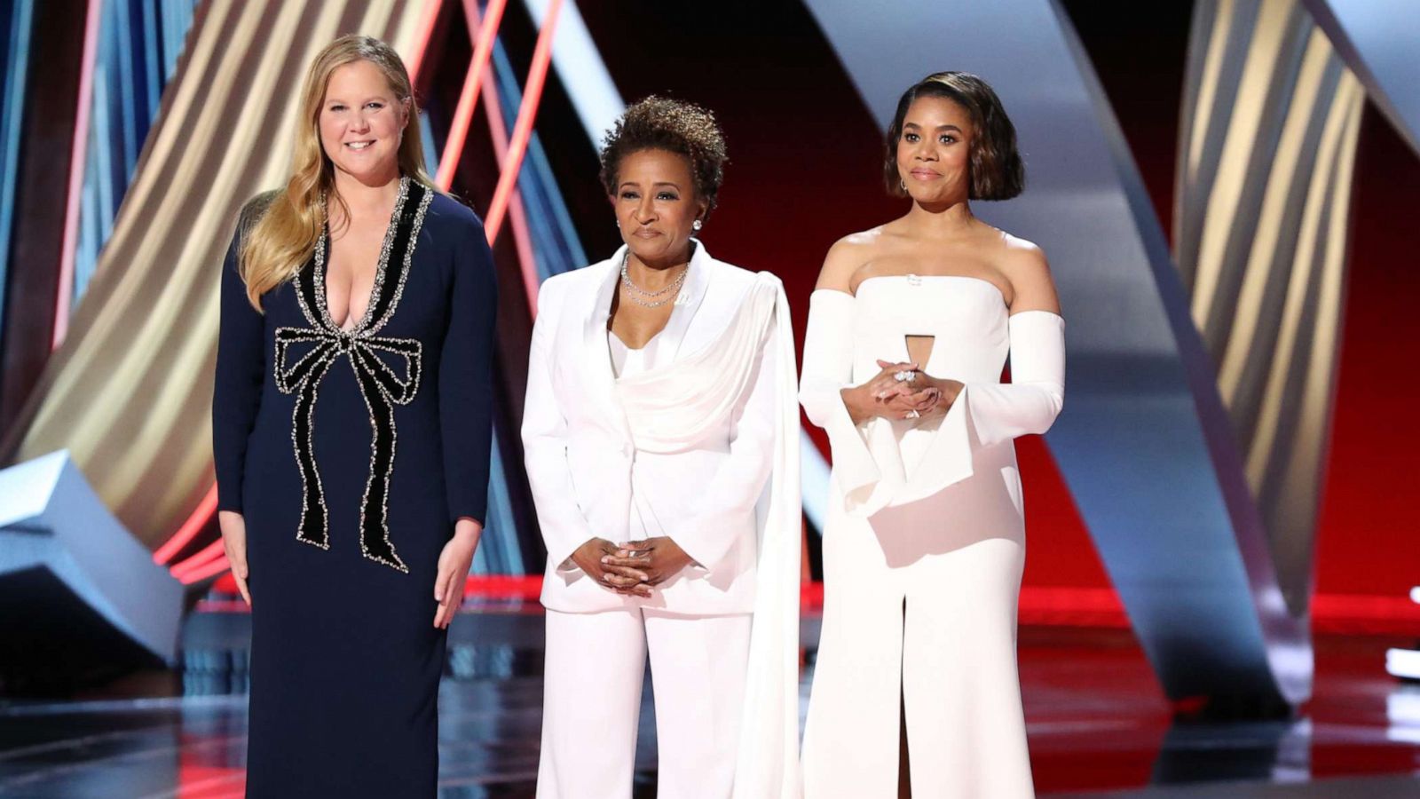 PHOTO: Oscars 2022 hosts Amy Schumer, Wanda Sykes and Regina Hall at the 94th Academy Awards.