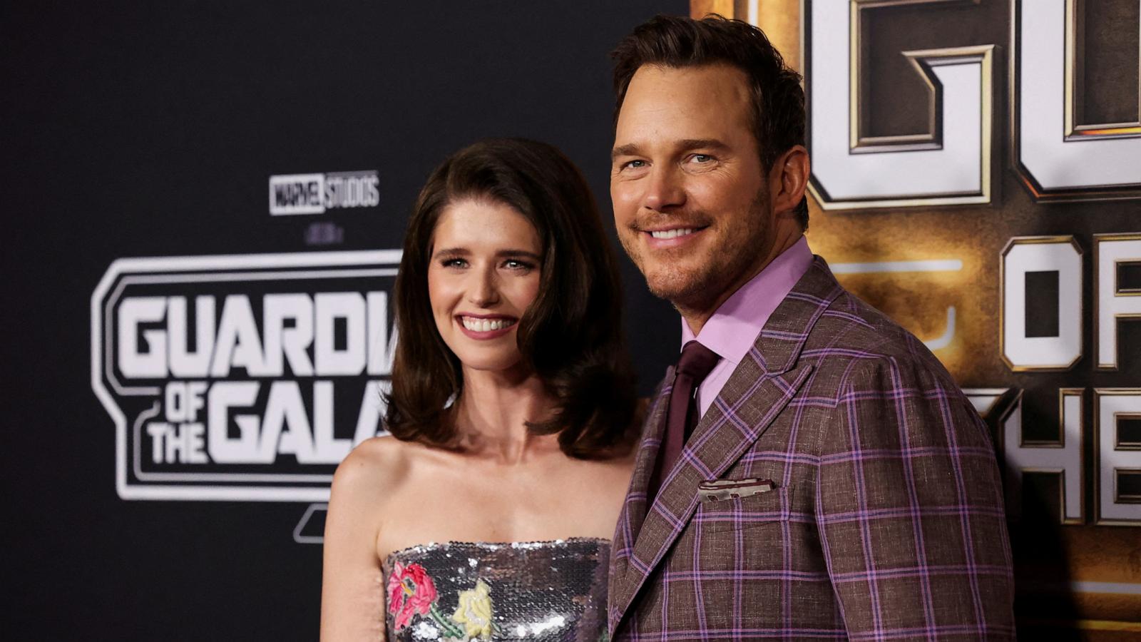 PHOTO: Chris Pratt and his wife, Katherine Schwarzenegger, attend the premiere of 'Guardians of the Galaxy Vol. 3' in Los Angeles, April 27, 2023.