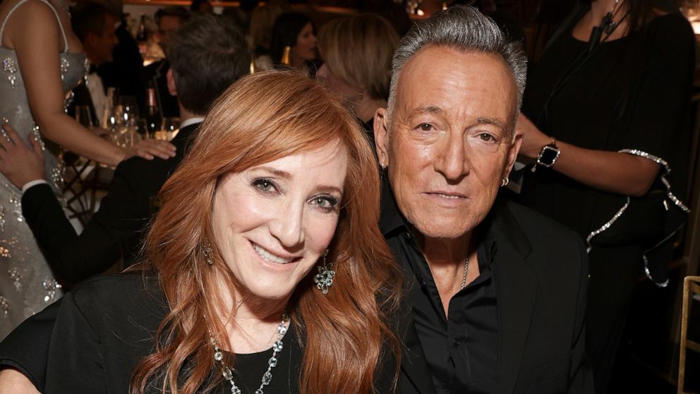 PHOTO: Patti Scialfa and Bruce Springsteen attend the 81st Annual Golden Globe Awards in Beverly Hills, Calif., Jan. 7, 2024.