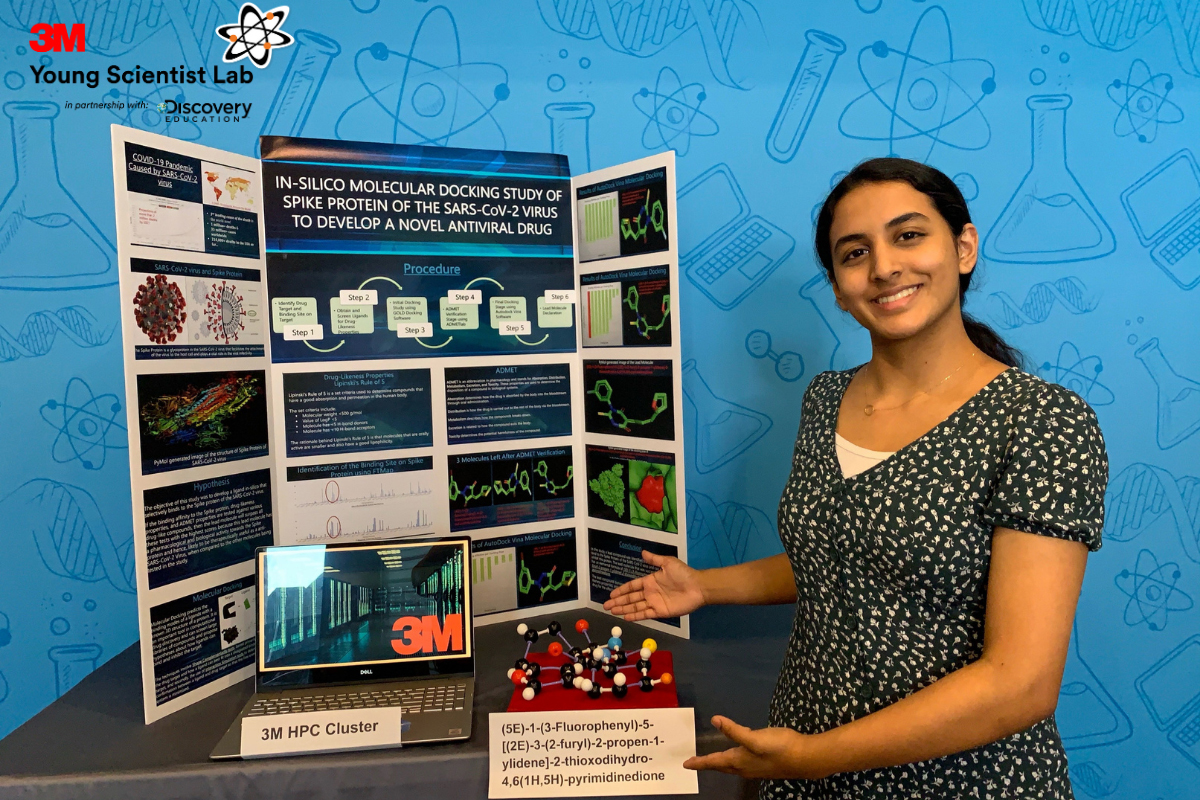 PHOTO: Anika Chebrolu, 14, of Frisco, Texas, won the 2020 3M Young Scientist Challenge for a discovery that could provide a potential therapy to Covid-19.