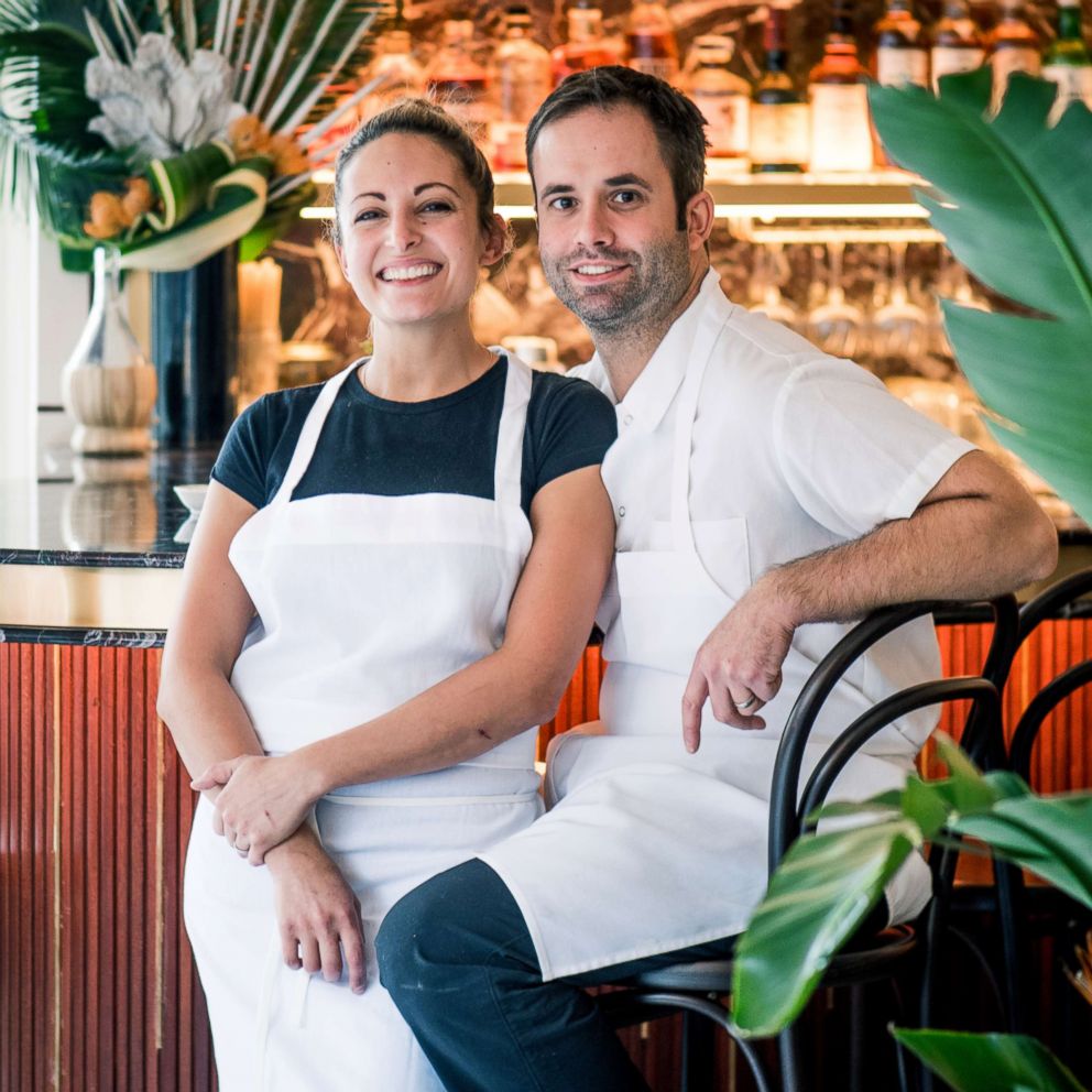 PHOTO: Angie Rito and Scott Tacinelli in their restaurant, Don Angie.