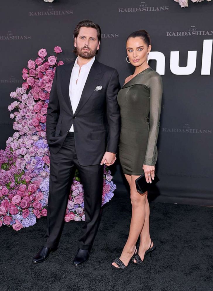 PHOTO: Scott Disick and Rebecca Donaldson attend the Los Angeles premiere of Hulu's new show "The Kardashians" at Goya Studios on April 7, 2022 in Los Angeles.