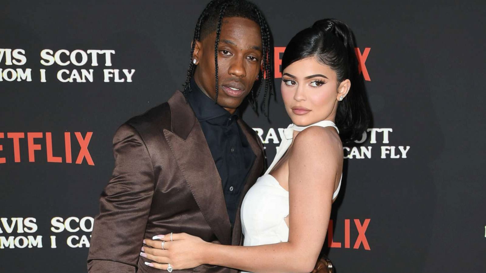 PHOTO: Travis Scott and Kylie Jenner attend the Premiere Of Netflix's "Travis Scott: Look Mom I Can Fly" at Barker Hangar, Aug. 27, 2019, in Santa Monica, Calif.