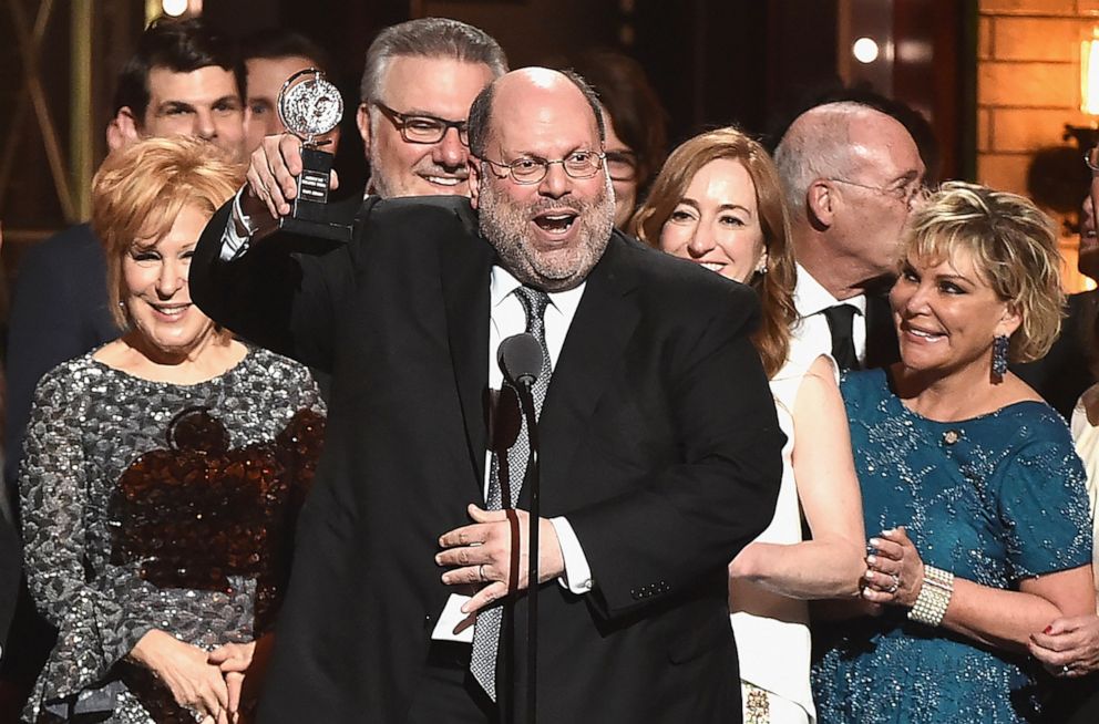 PHOTO: Producer Scott Rudin and the cast of Hello, Dolly! accept the award for Best Revival of a Musical onstage during the 2017 Tony Awards, June 11, 2017, in New York City.