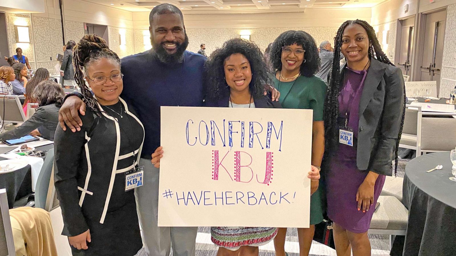 PHOTO: Black law students are pictured during a sign making party in Washington, D.C., March 20, 2022.