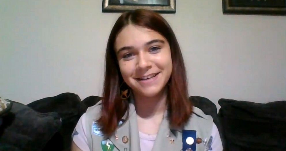 PHOTO: Tori McDonald, 15, told "GMA" she identifies as LGBTQ and appreciates having a new Girl Scout troop that's a "safe space" for her to connect with and meet new young people like her.