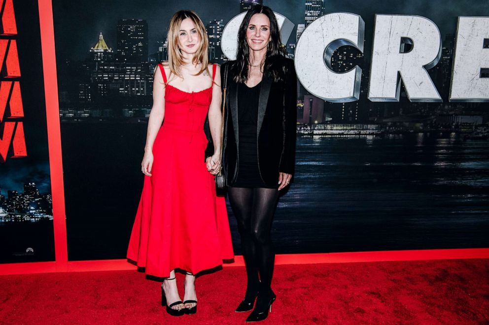 PHOTO: Coco Arquette and Courteney Cox at the premiere of "Scream VI" held at AMC Lincoln Square on March 6, 2023 in New York City.