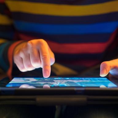 PHOTO: Stock photo of a child on a tablet.