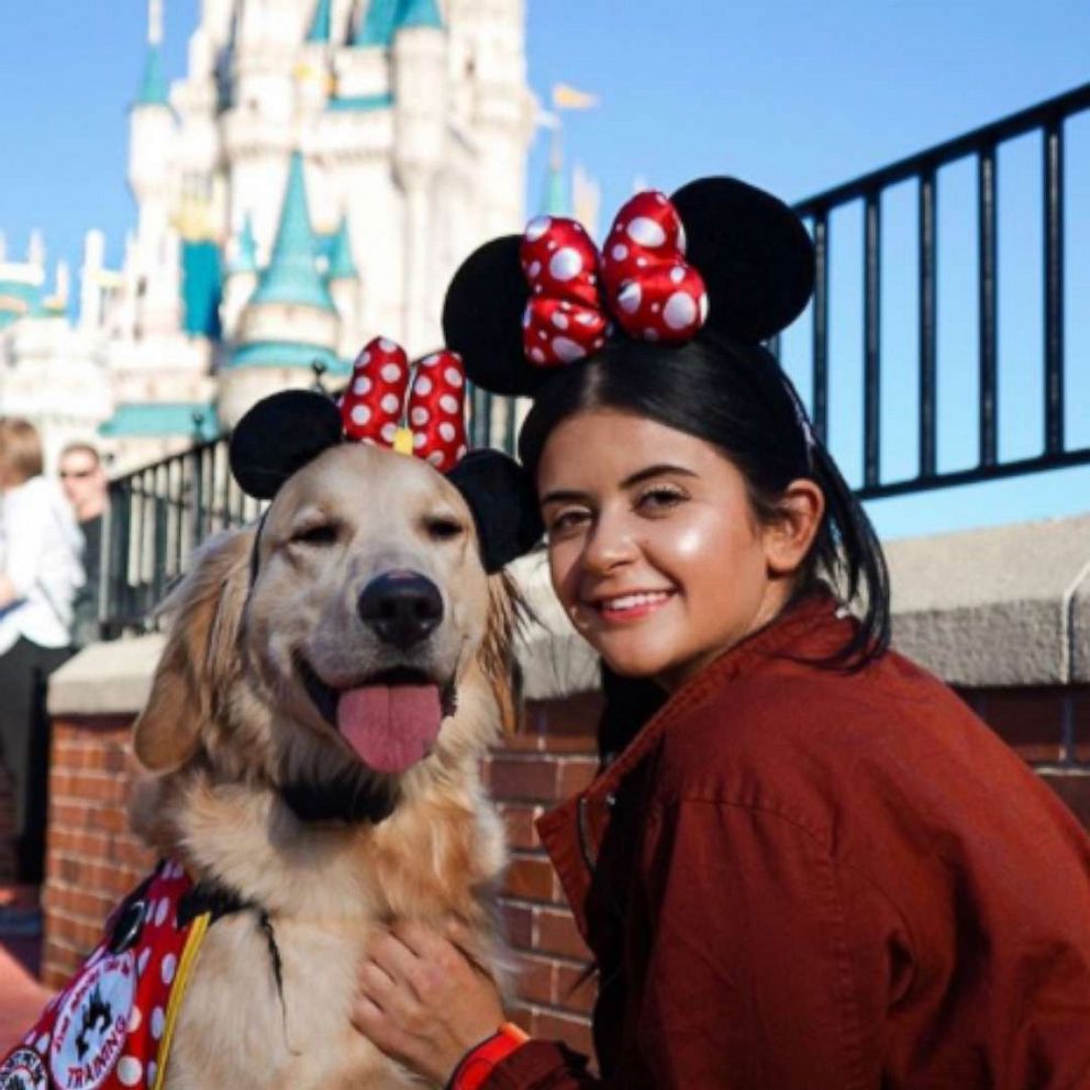 VIDEO: Service dog cuddles with Cinderella at Disneyland in adorable video