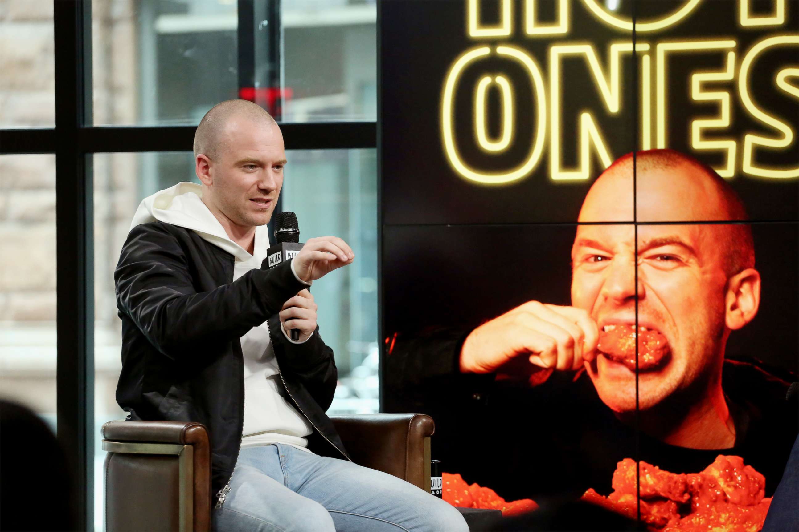 PHOTO: Sean Evans visits Build to discuss "Hot Ones" on June 8, 2017, in New York City.
