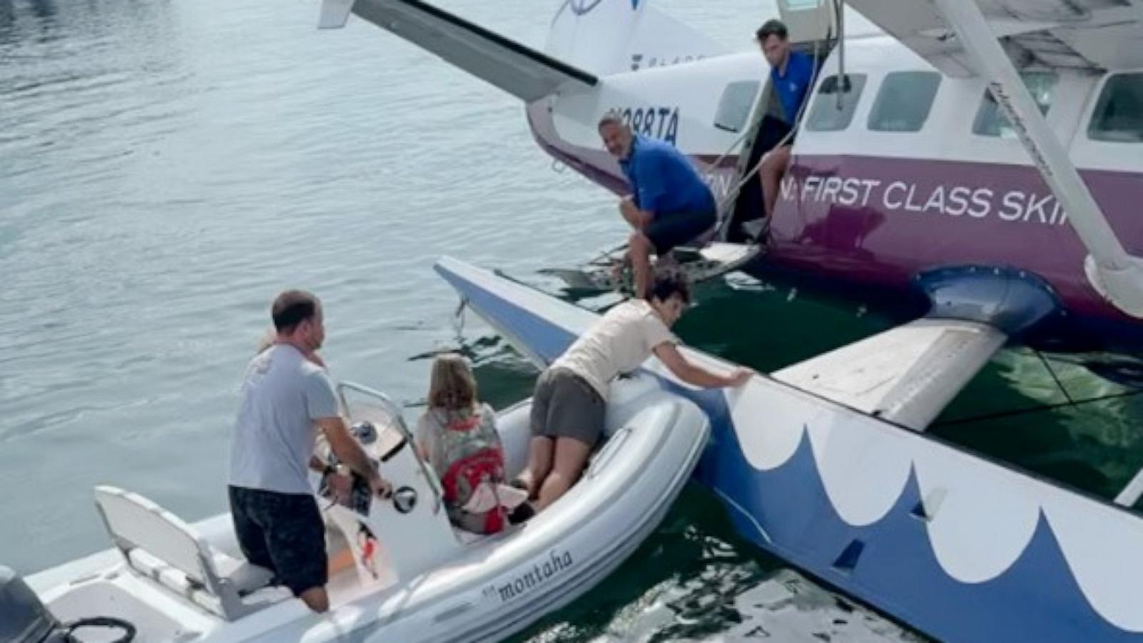 PHOTO: Video from Christy Davoudpour shows a Cessna seaplane crash on Aug. 1, 2026, near the Bahamas.