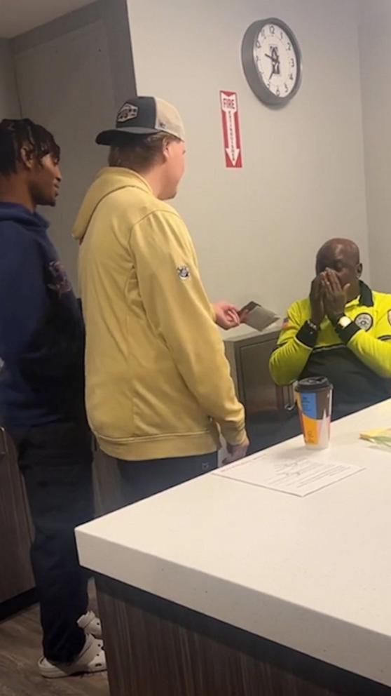VIDEO: Students raise money to help school security guard visit his family in Nigeria