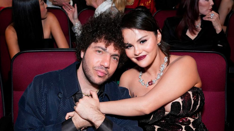 PHOTO: In this Jan. 15, 2024, file photo, Benny Blanco and Selena Gomez appear at the 75th Emmy Awards in Los Angeles.