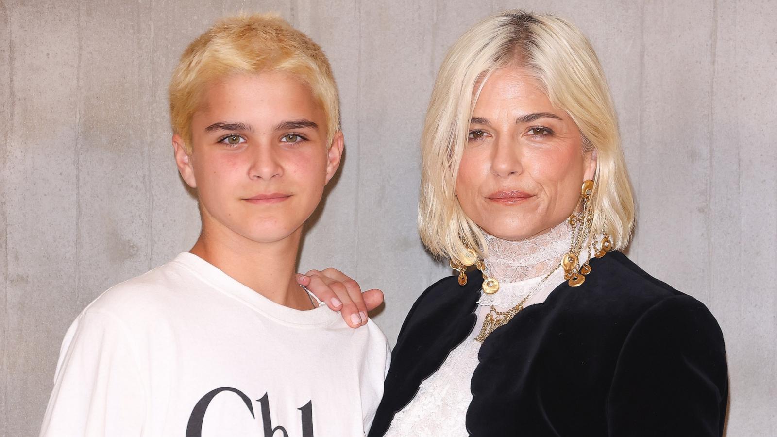 PHOTO: Arthur Saint Bleick and his mother Selma Blair attend the Chloe Womenswear on Sept. 26, 2024 in Paris.