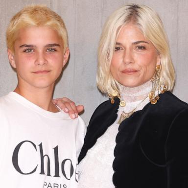 PHOTO: Arthur Saint Bleick and his mother Selma Blair attend the Chloe Womenswear on Sept. 26, 2024 in Paris.