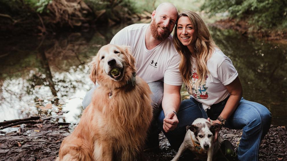 PHOTO: A family portrait of Jackie Pajan, Noah, and Ruby.